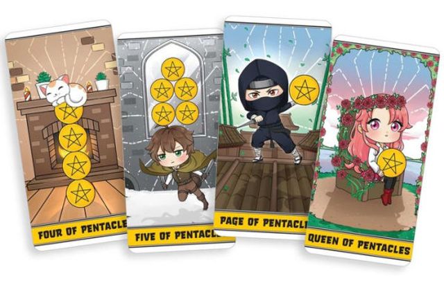 Cute Chibi Tarot: Understanding Tarot with the Chibi Universe - 78 Cards  and Guidebook