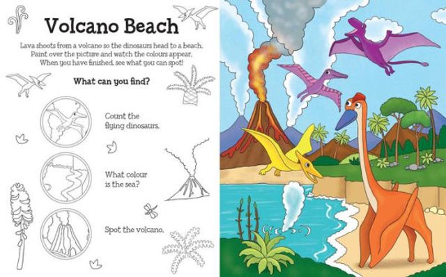 Magical Water Painting: Amazing Dinosaurs: (Art Activity Book, Books for Family Travel, Kids' Coloring Books, Magic Color and Fade)