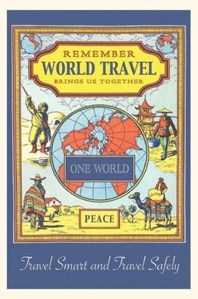 Vintage Journal International Sights Travel Poster