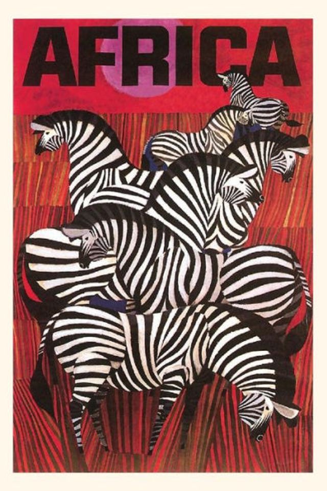 Vintage Journal Africa, Zebras Poster