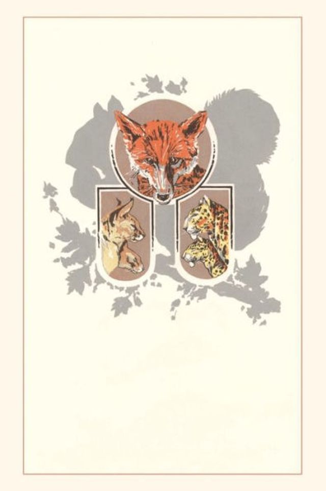 Vintage Journal Fox Lynx Cougar Squirrel