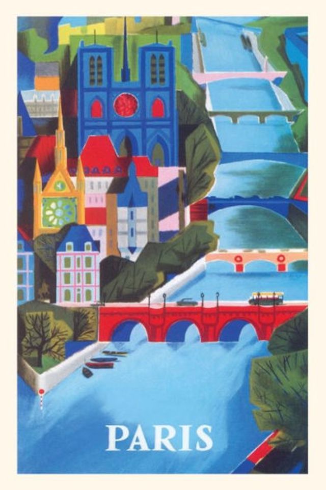 Vintage Journal Paris Travel Poster