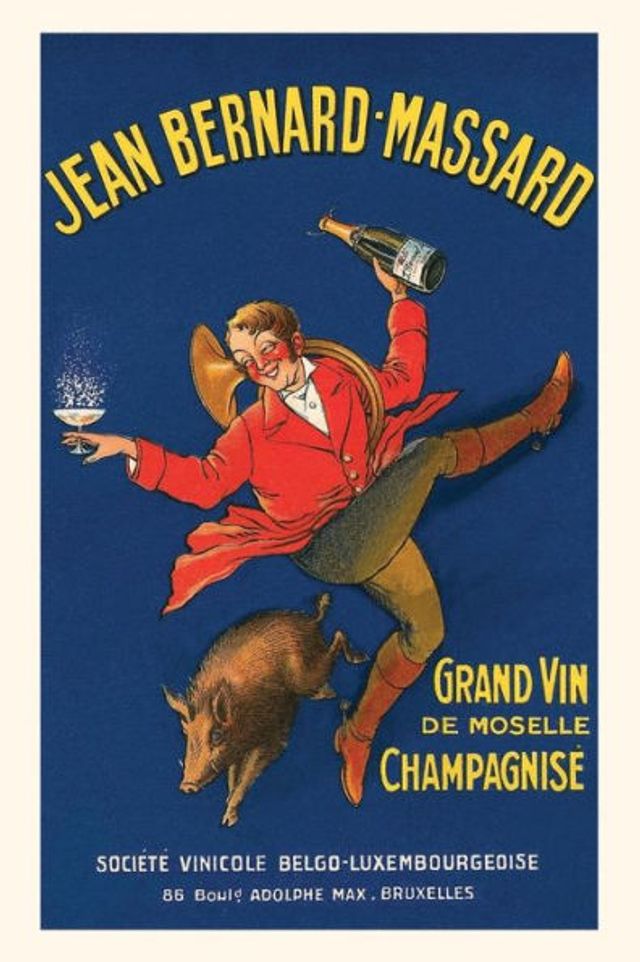 Vintage Journal Man Cavorting with Wild Boar