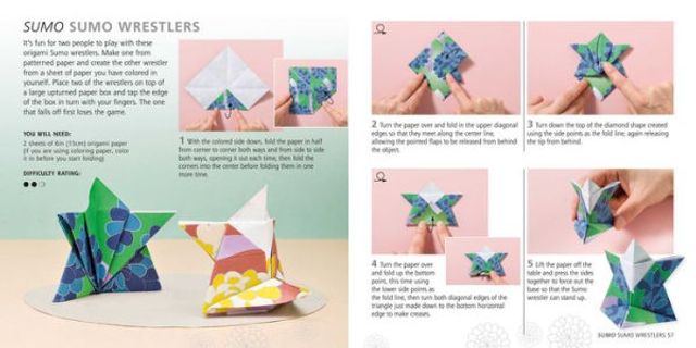 Japanese Origami: Paper block plus 64-page book