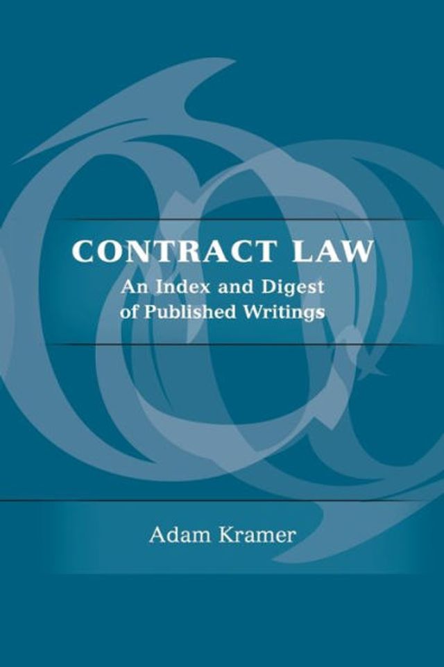 Contract Law: An Index and Digest of Published Writings