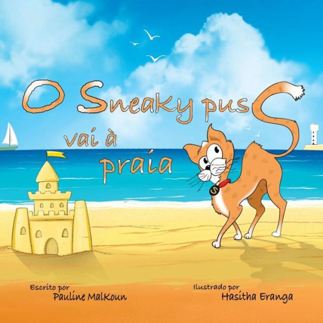 Sneaky Puss Goes to the Beach (Portuguese Edition)