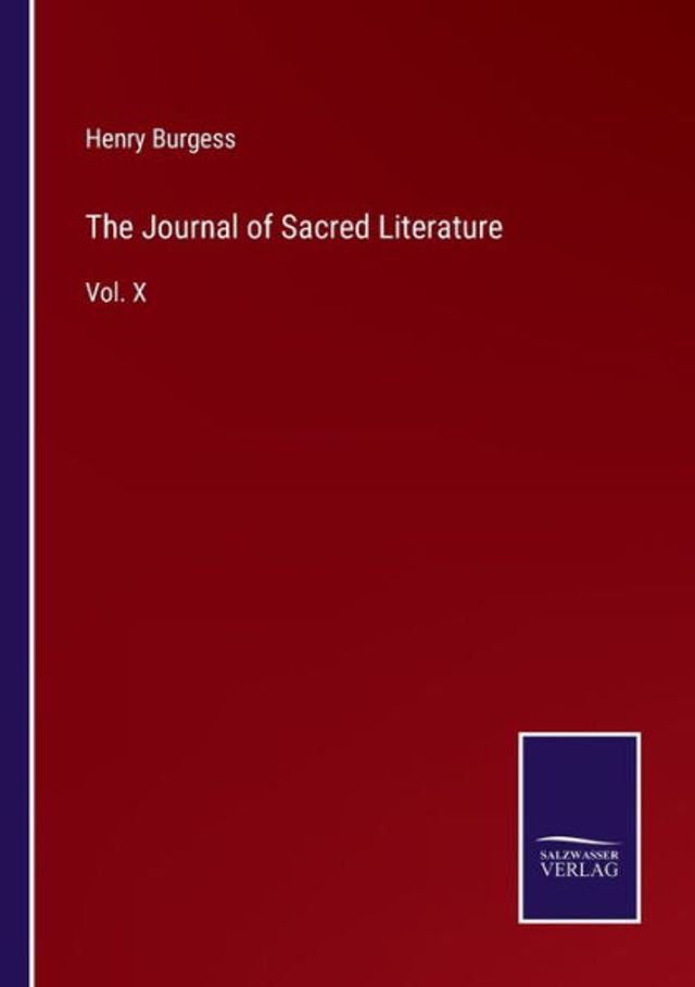The Journal of Sacred Literature: Vol. X
