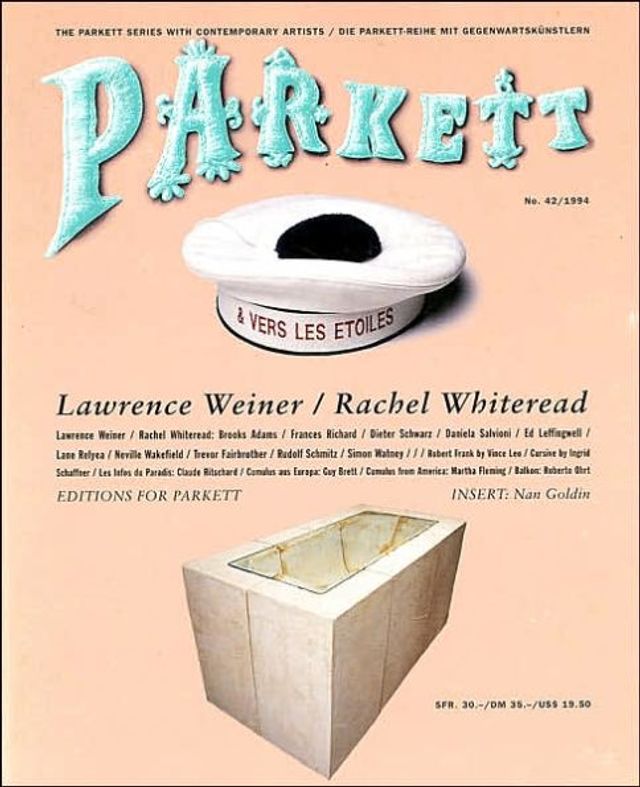Parkett No. 42 Lawrence Weiner, Rachel Whiteread