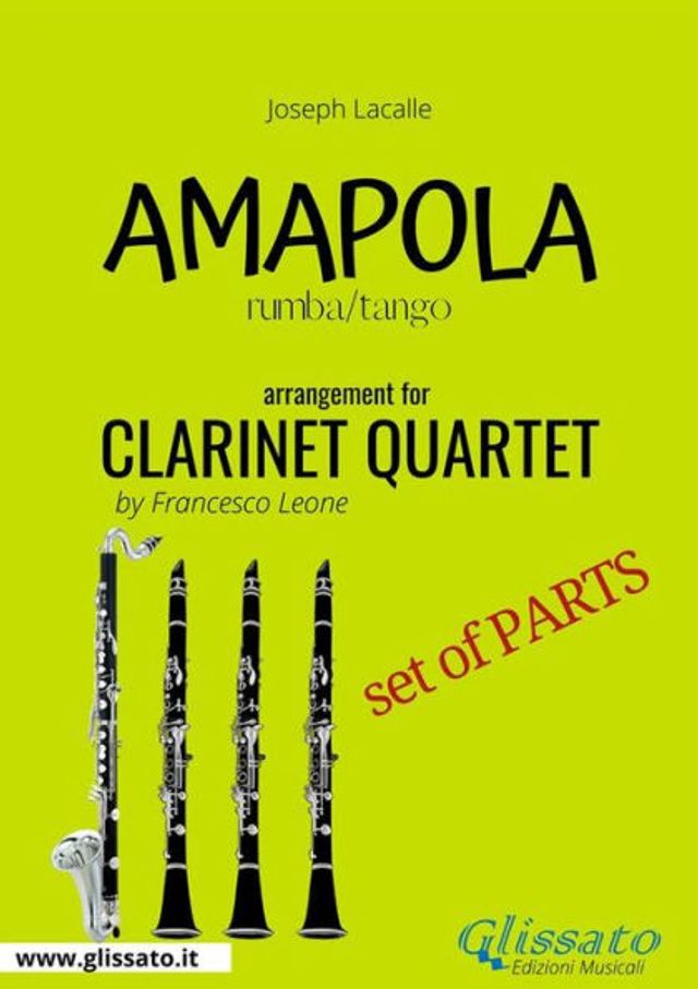 Barnes and Noble Bb Clarinet 1 part of "Amapola" for Clarinet Quartet: Tango/Rhumba The Summit