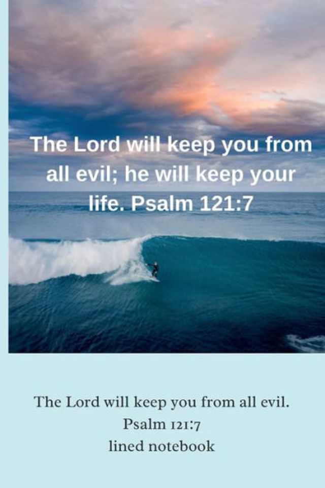 The Lord Will Keep You From All Evil.: Lined notebook with Bible verse cover.