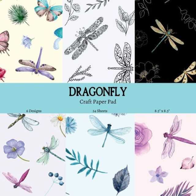 Dragonfly Craft Paper Pad: Dragonfly Scrapbook Paper
