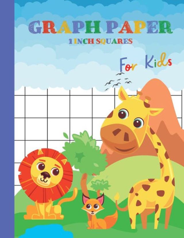 Graph Paper for Kids 1 Inch Squares: Composition Graphing Notebook for Kids With 120 Pages, 8.5'' x 11'', Graphing Paper for Science or Math Students
