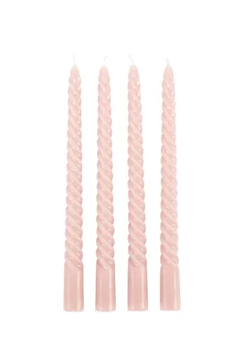 TWIST Velas viradas conjunto de 4 rosa