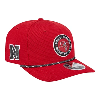 Youth Tampa Bay Buccaneers Red 2024 NFL Sideline New Era 9SEVENTY Stretch-Snap Hat