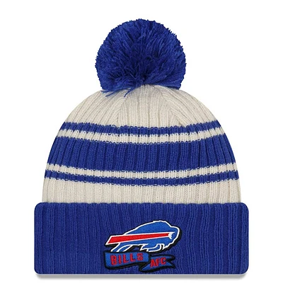 Buffalo Bills New Era 2022 NFL Sideline Sport Pom Cuffed Knit Beanie Hat