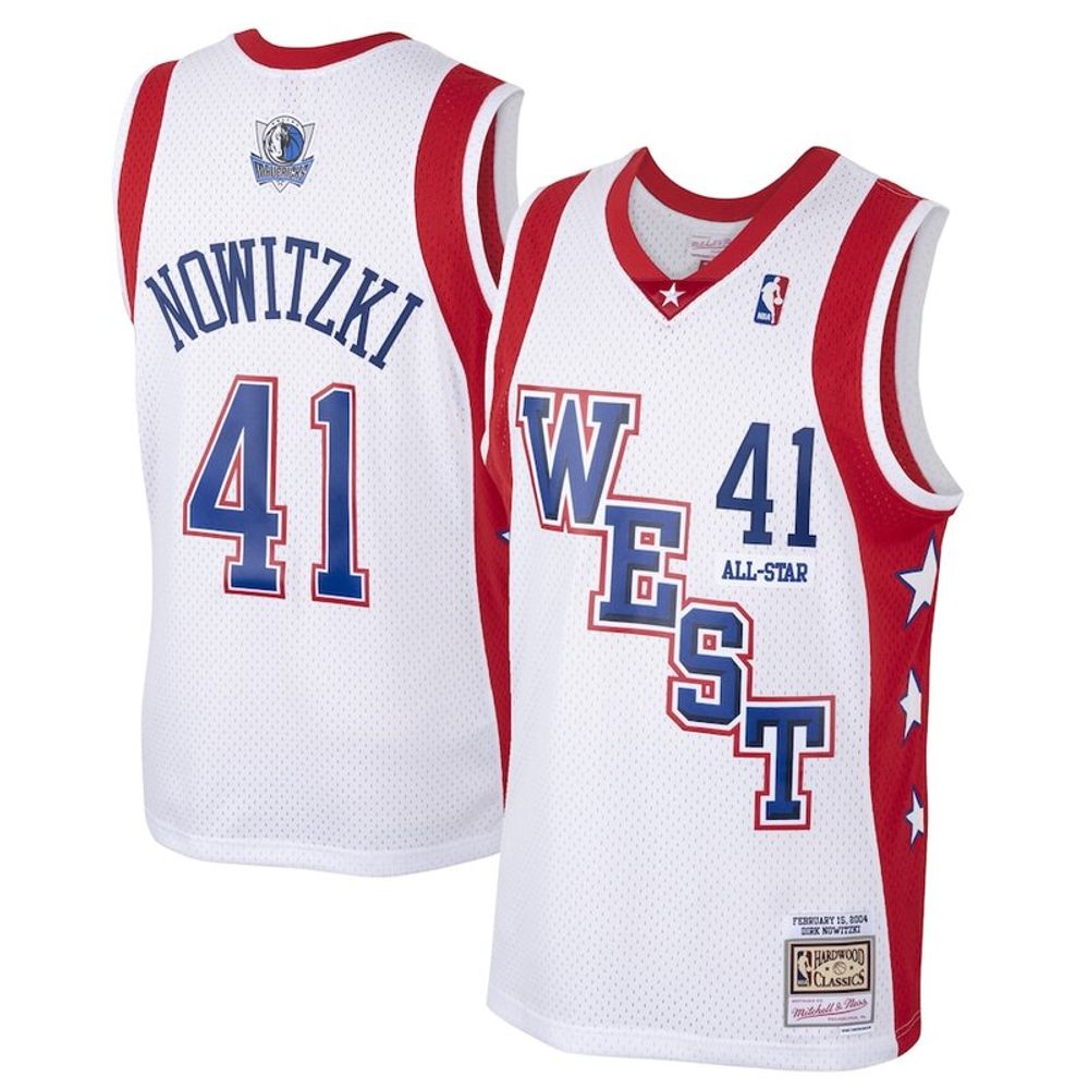 Pro Image Dallas Mavericks Dirk Nowitzki Mitchell & Ness White 2004 West  NBA All-Star Game Swingman Player Jersey