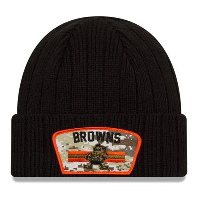 Cleveland Browns New Era 2021 NFL Salute to Service Knit Beanie Hat