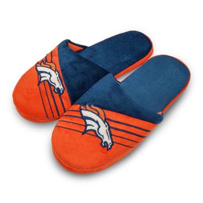 Mens Denver Broncos Striped FOCO Slippers