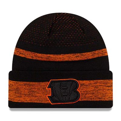 Cincinnati Bengals New Era 2021 NFL Sideline Tech Cuffed Knit Beanie Hat