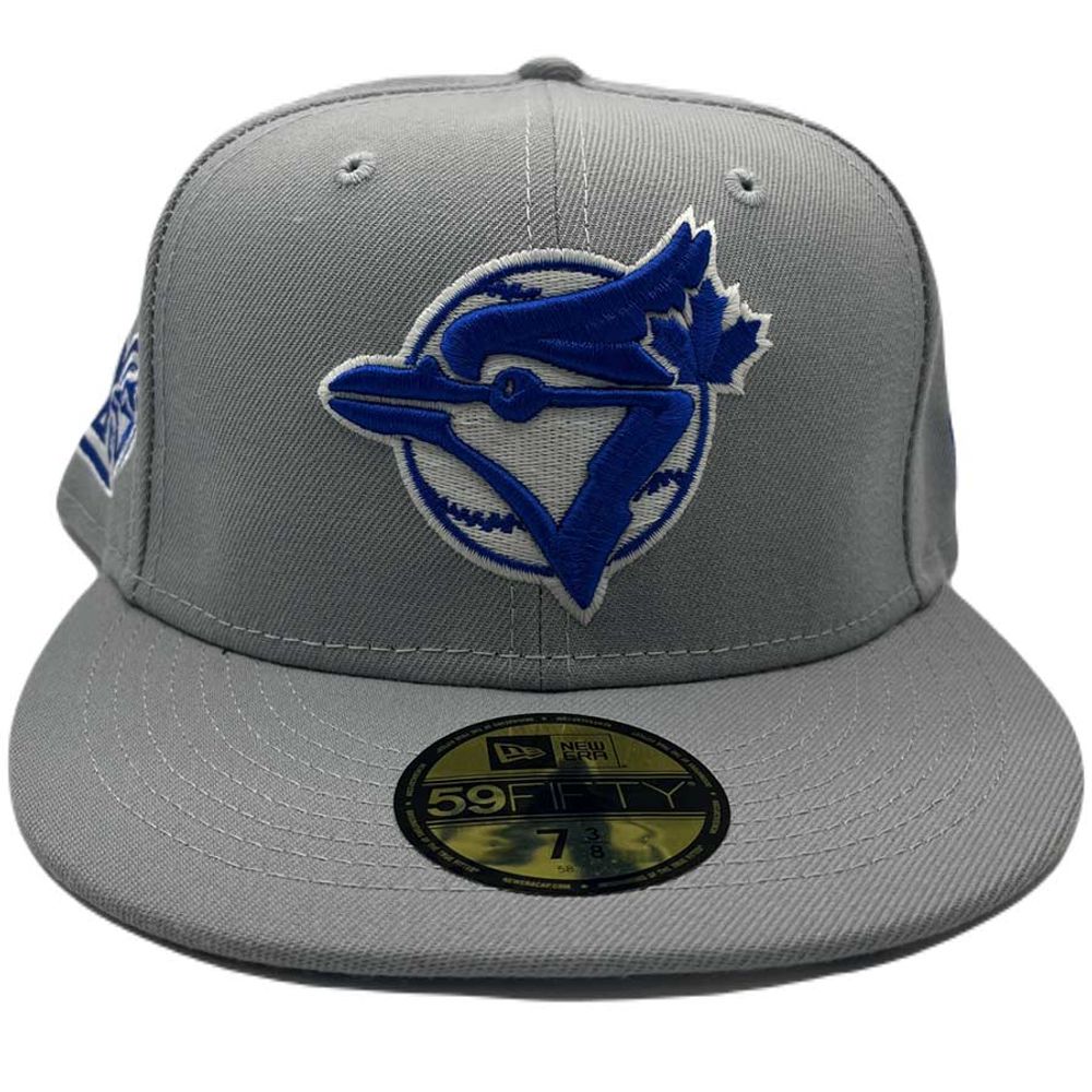 Men's Toronto Blue Jays New Era Gray/Black 20th Anniversary Red Undervisor  59FIFTY Fitted - Hat