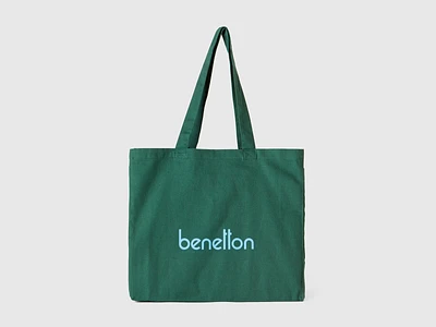 Tote bag verde militar em algodão puro