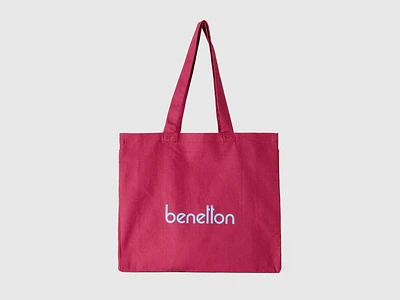 Tote bag bordeaux em algodão puro