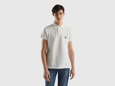 Polo branco slim fit