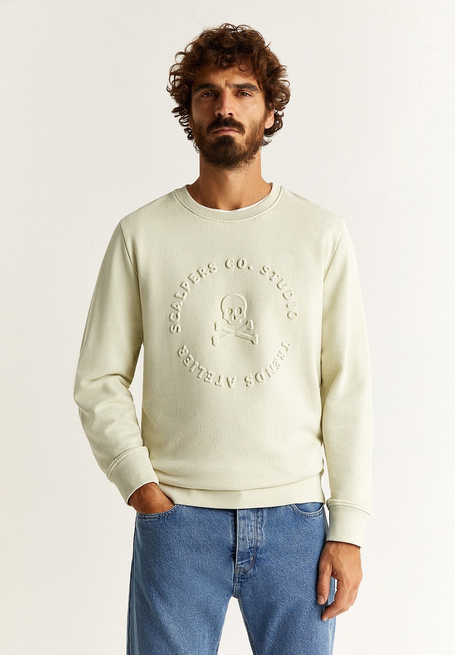 SWEATSHIRT COM LOGÓTIPO EM RELEVO