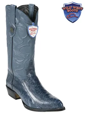 MEN'S WILD WEST BOOTS 2990514 OSTRICH LEG JTOE / PUNTAL BLUE JEAN | Rugged Cowboy