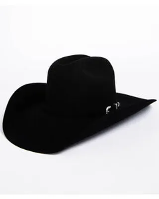 Men's 7X Black Self Buckle Felt Cowboy Hat | Rugged Cowboy