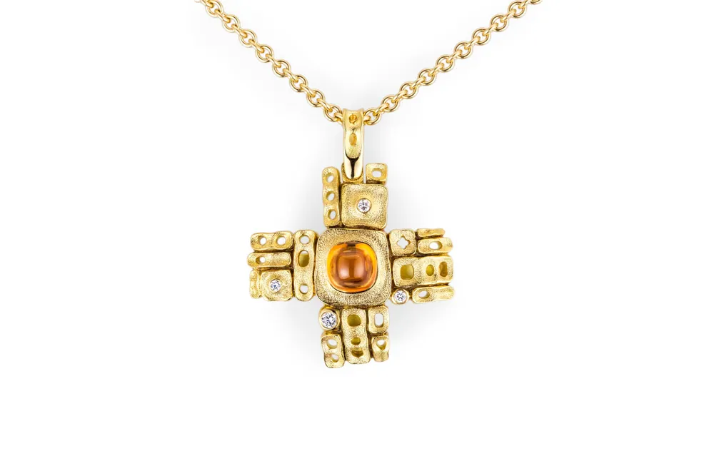 Mandarin Garnet Cross