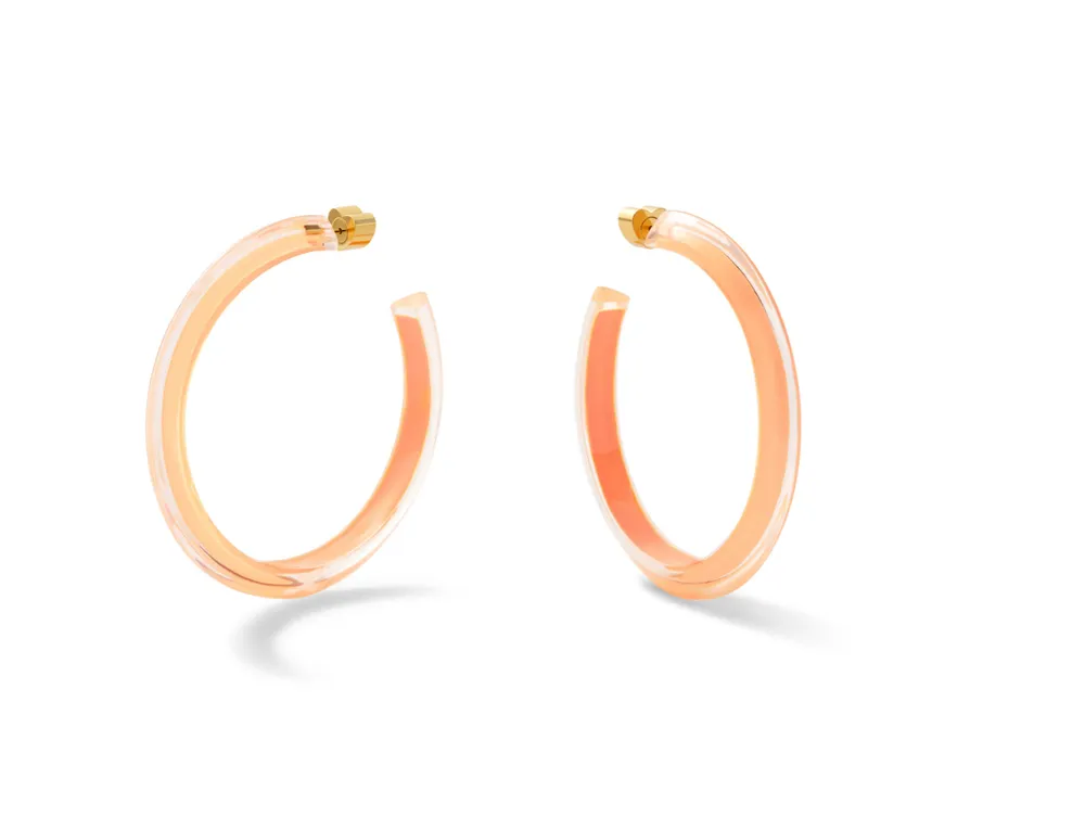 Medium Lucite Jelly Hoop Earrings