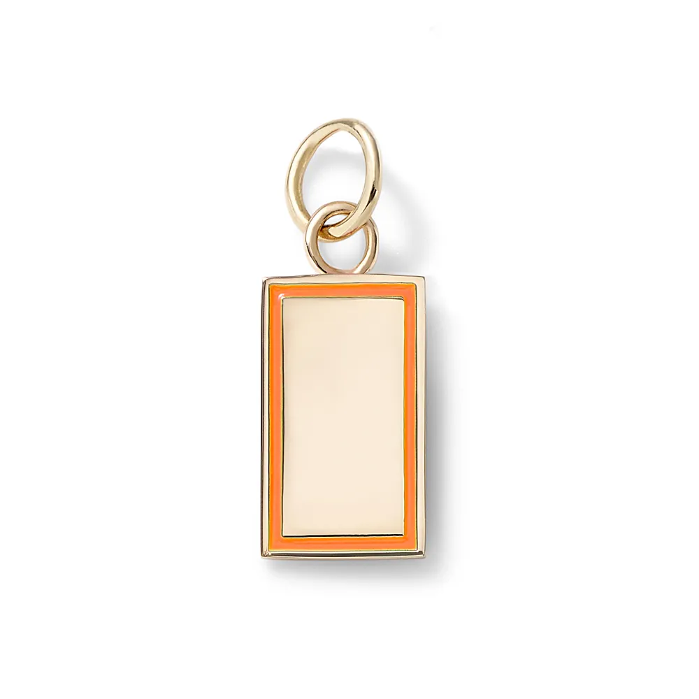 Orange Small Rectangle Charm