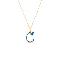 Enamel Letter C Necklace