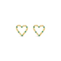 Mini Textured Heart Studs