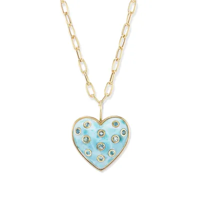 Medium Puff Heart Necklace