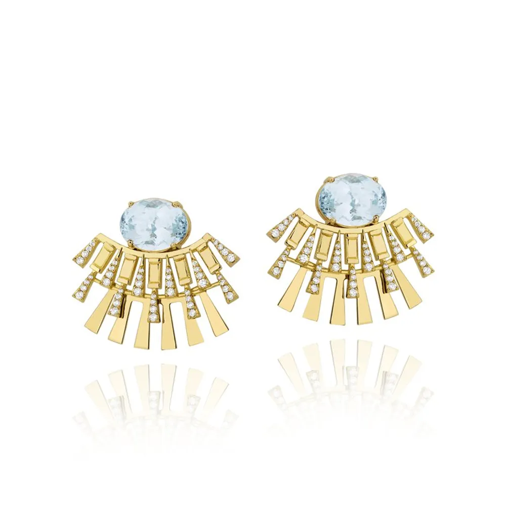 Valentim Blue Topaz Earrings