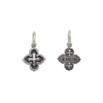 Tiny Latin 4 Point Ornate Charm