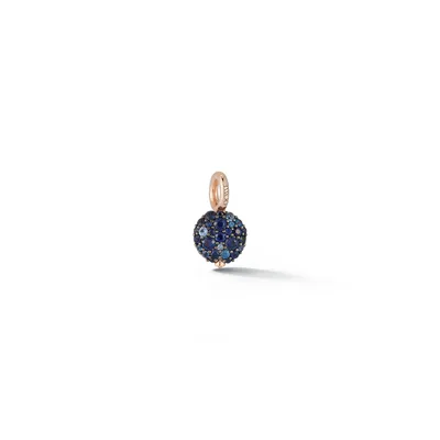 18K Small Blue Sapphire Pebble Locket