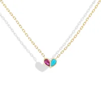 Sweetheart Necklace Ruby & Turquoise