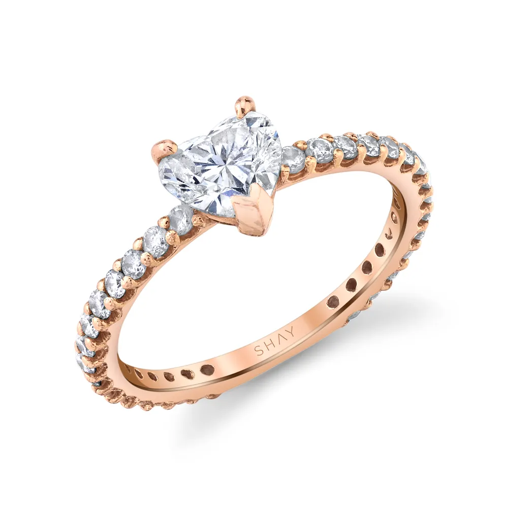 Diamond Soltaire Heart Ring