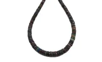 Graduated Heishi Opal Cylinder Beaded Necklace