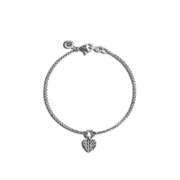 Classic Chain Heart Charm Bracelet