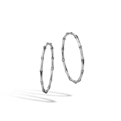 Bamboo Large Hoop Earrings