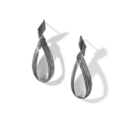 Bamboo Striated Drop Earrings