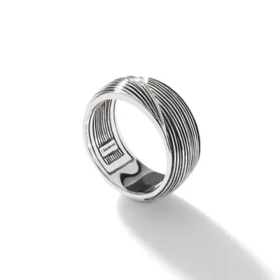 Bamboo Striated Band Ring