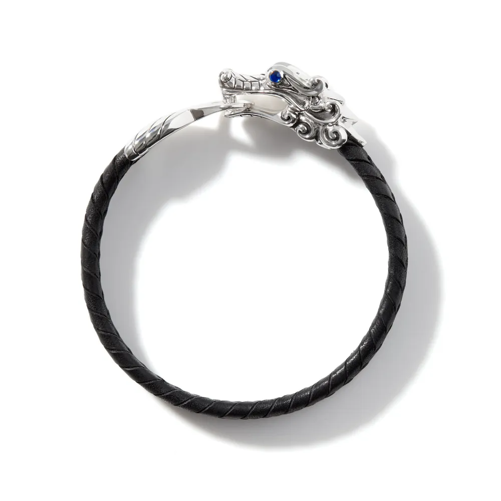 Legends Naga Bracelet with Braided Black Leather