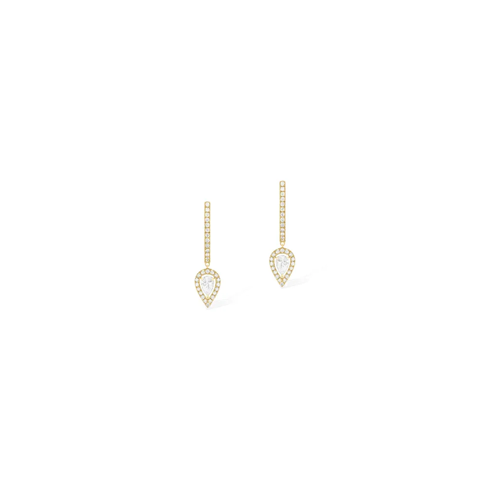 Joy Hoop Earrings Pear Diamonds