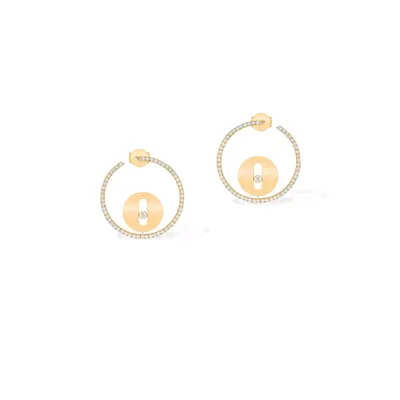 Yellow Gold Creoles Lucky Move PM Earrings