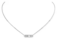 Baby Move White Gold & 0.145 Carat Necklace